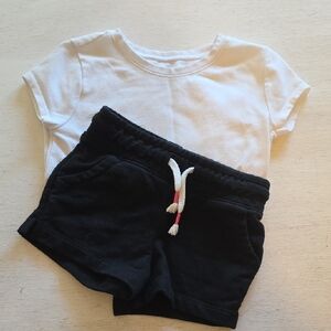 Cat & Jack White Tee and Navy Shorts‎ Set